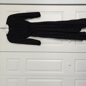 Maje Midi Asymmetrical Polka Dot Dress Size Small